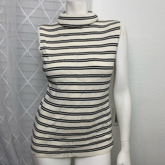 Cato Tops - CATO turtle neck striped tank top Cato Tops - CATO turtle neck striped tank top